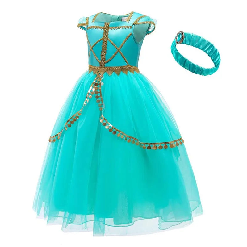 Deluxe Princess Girl Dress – Fancy Costume for Halloween, Birthday Parties & Play | Ages 3-10 | Luxury Kids Dress-Up Outfit