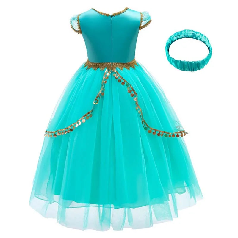 Deluxe Princess Girl Dress – Fancy Costume for Halloween, Birthday Parties & Play | Ages 3-10 | Luxury Kids Dress-Up Outfit