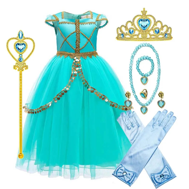 Deluxe Princess Girl Dress – Fancy Costume for Halloween, Birthday Parties & Play | Ages 3-10 | Luxury Kids Dress-Up Outfit