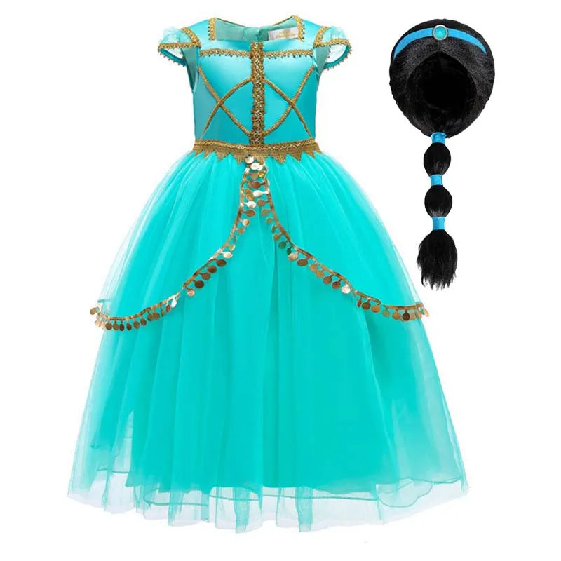 Deluxe Princess Girl Dress – Fancy Costume for Halloween, Birthday Parties & Play | Ages 3-10 | Luxury Kids Dress-Up Outfit