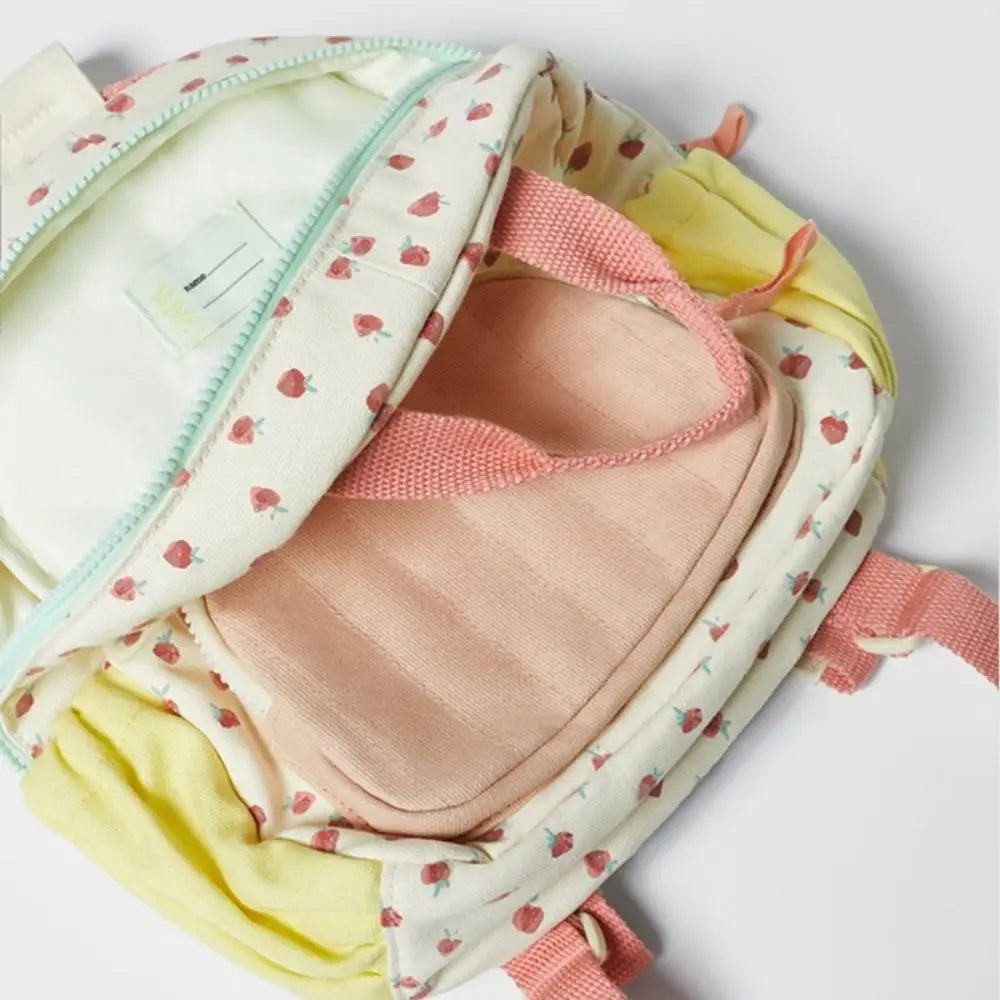 Personalized Embroidered Strawberry Kid Backpack Customized Children's Name Schoolbag Gift Baby Stroller Bag Back To School Gift