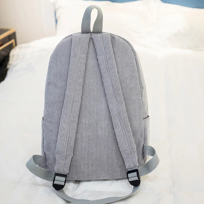 Personalized Kids Backpack – Custom Embroidered Corduroy School Bag, Toddler Name Backpack for Boys & Girls, Back to School Gift