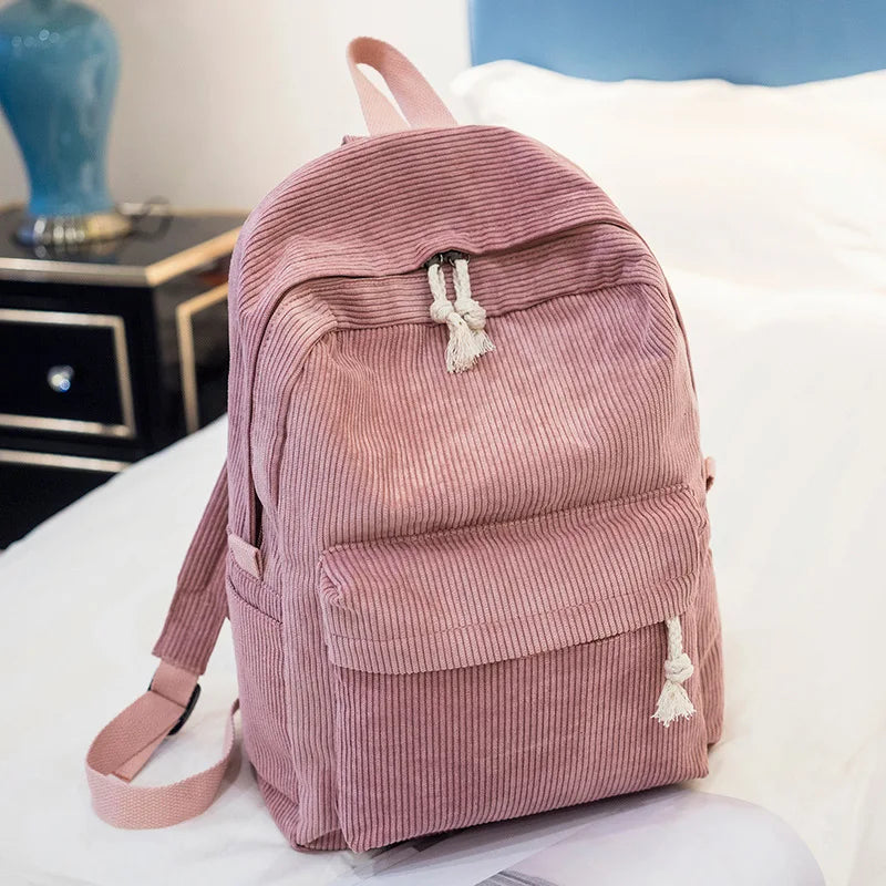 Personalized Kids Backpack – Custom Embroidered Corduroy School Bag, Toddler Name Backpack for Boys & Girls, Back to School Gift