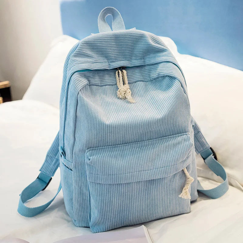 Personalized Kids Backpack – Custom Embroidered Corduroy School Bag, Toddler Name Backpack for Boys & Girls, Back to School Gift