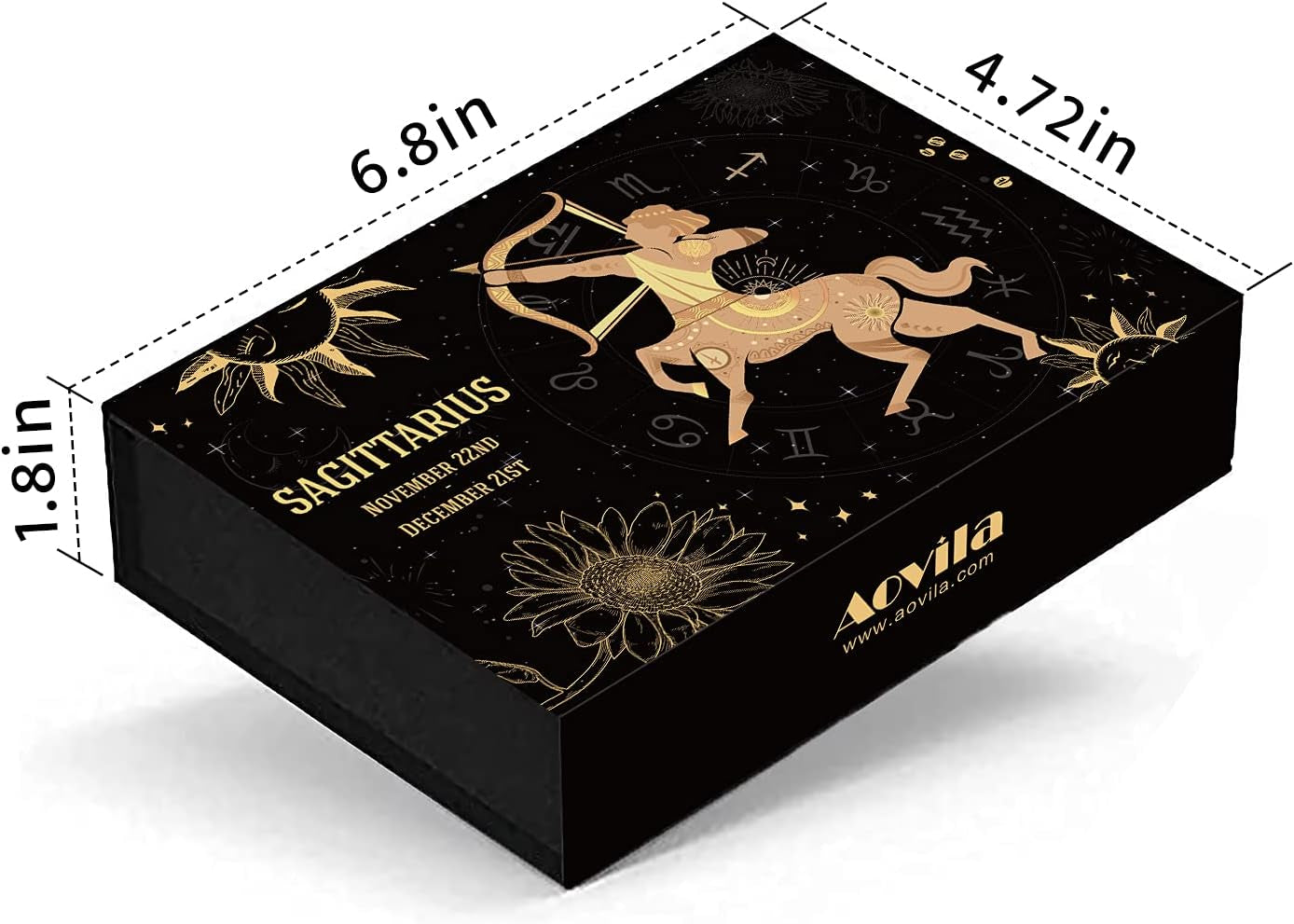 Sagittarius Crystals Gift Set, Zodiac Signs Healing Crystals Birthstones with Horoscope Box Set Sagittarius Astrology Crystals Healing Stones Gifts